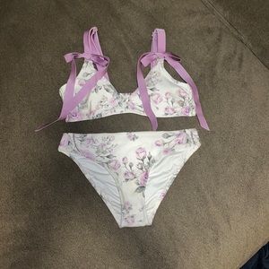 Chelsea and Violet Purple Floral Bikini